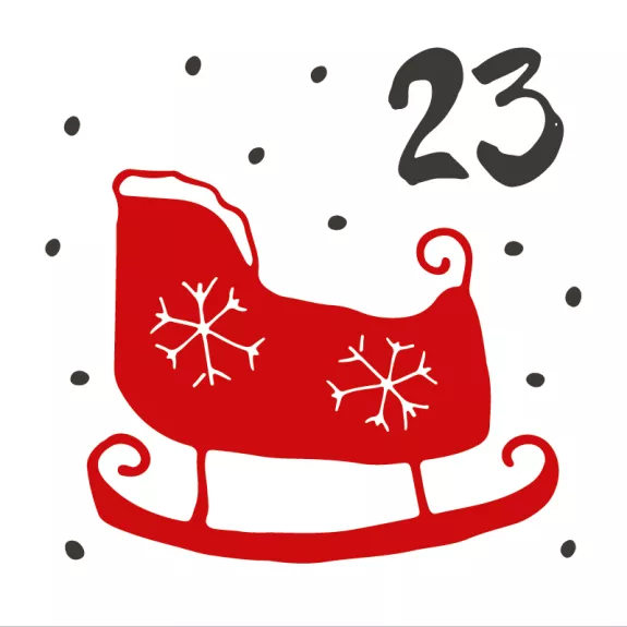 23rd December advent calendar tile 